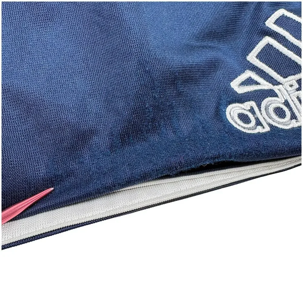 VTG Adidas Reversible Basketball Shorts Mens L Y2K Mesh Navy Gray Shiny 2006